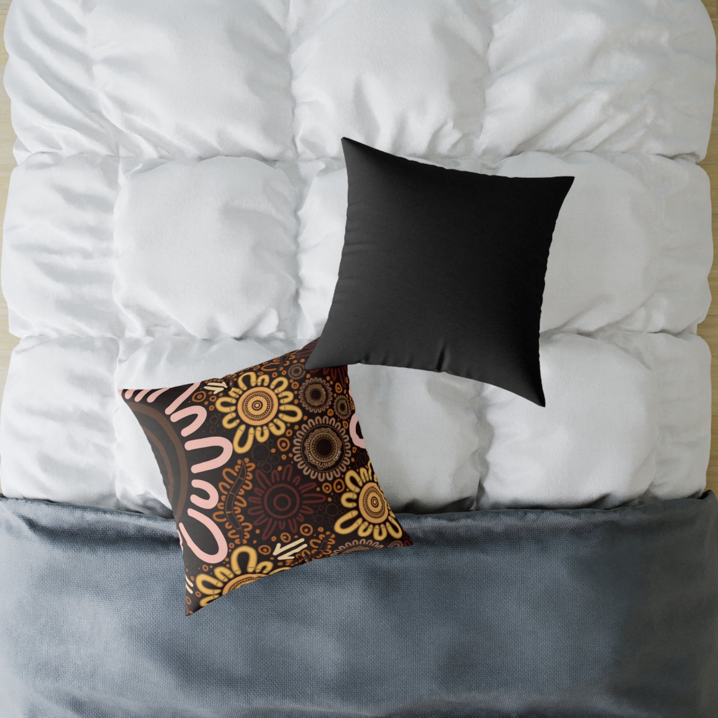 Square Poly Canvas Pillow - Country