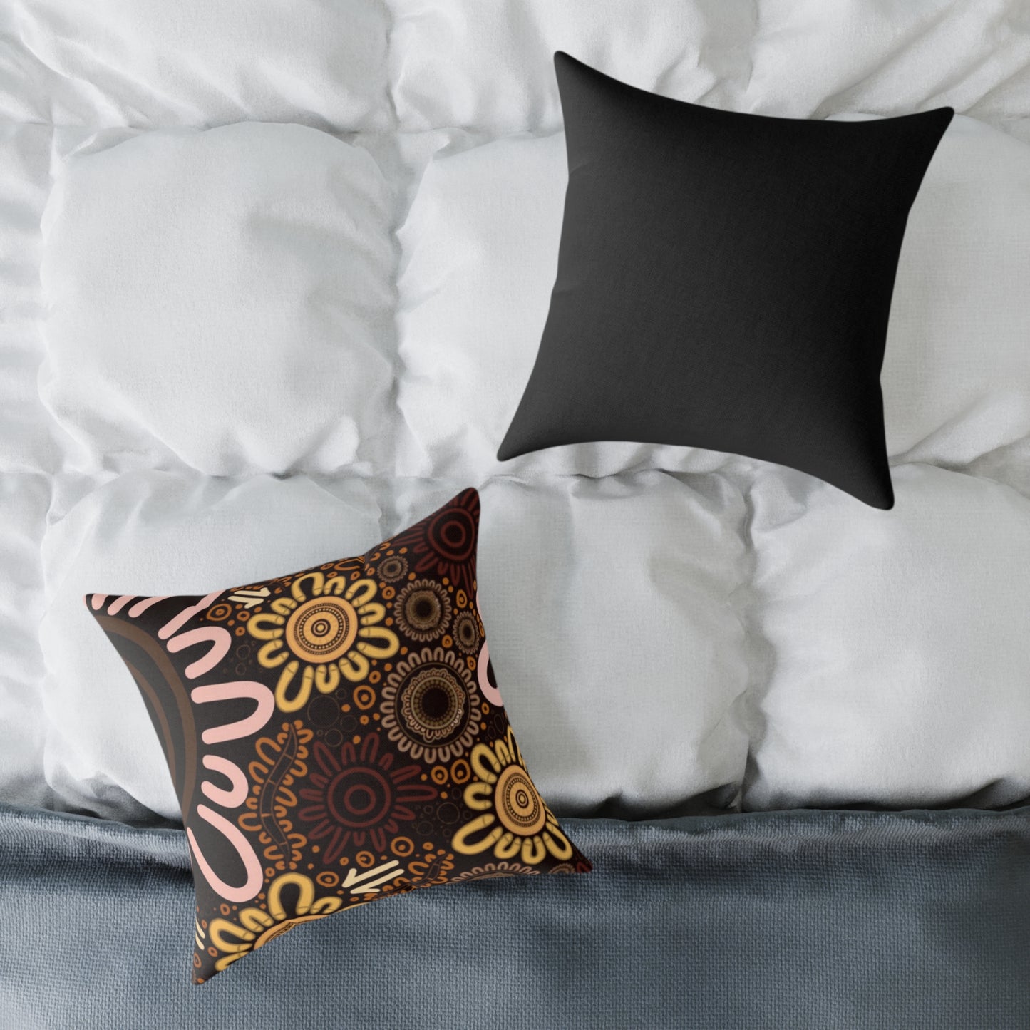 Square Poly Canvas Pillow - Country