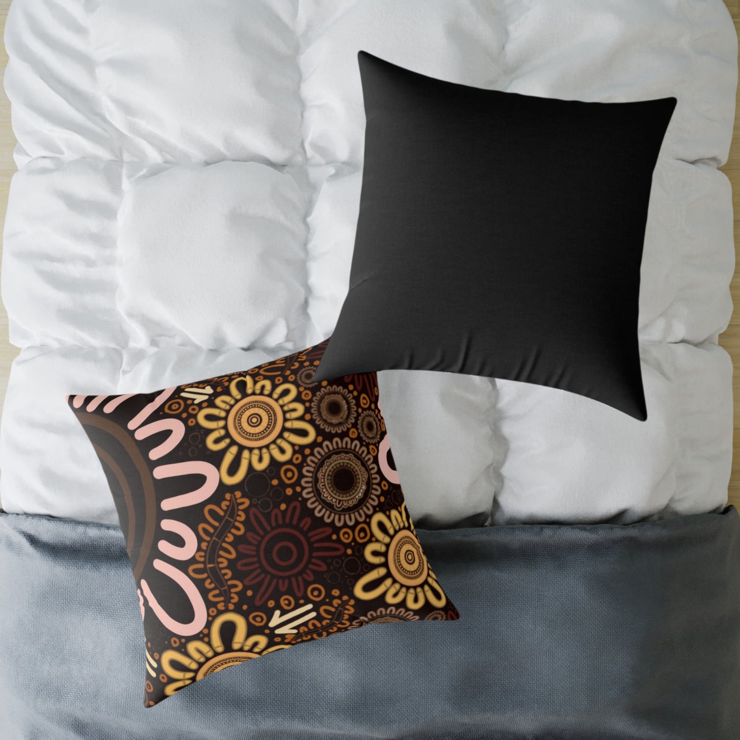 Square Poly Canvas Pillow - Country