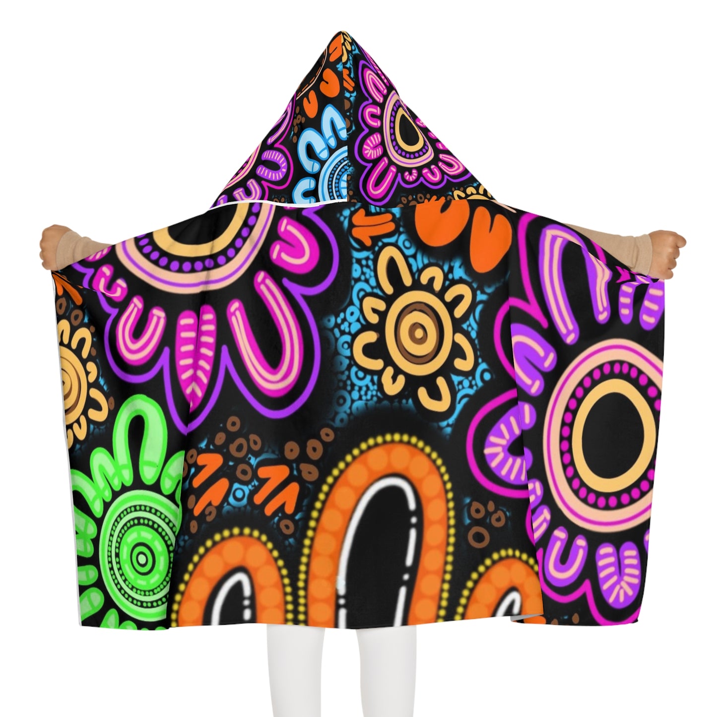 Kids Hooded Towel - Sacred Cycles