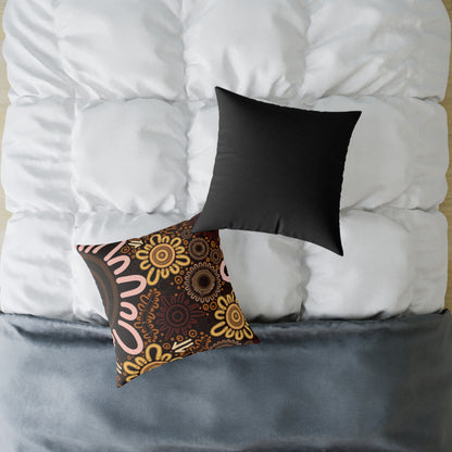 Square Poly Canvas Pillow - Country
