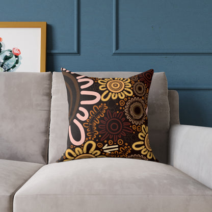 Square Poly Canvas Pillow - Country