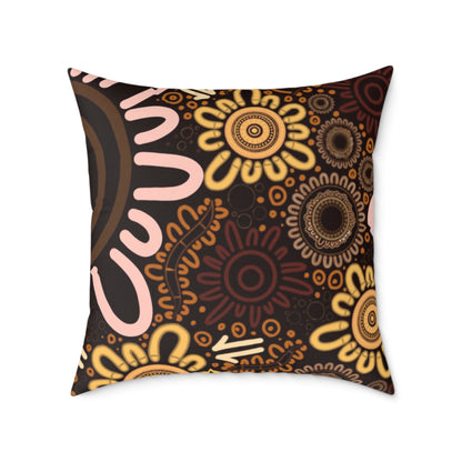 Square Poly Canvas Pillow - Country