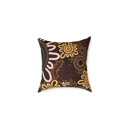 Square Poly Canvas Pillow - Country