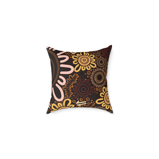 Square Poly Canvas Pillow - Country