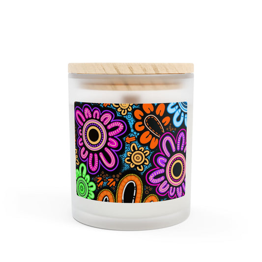 Frosted Glass Candle - Sacred Cycles