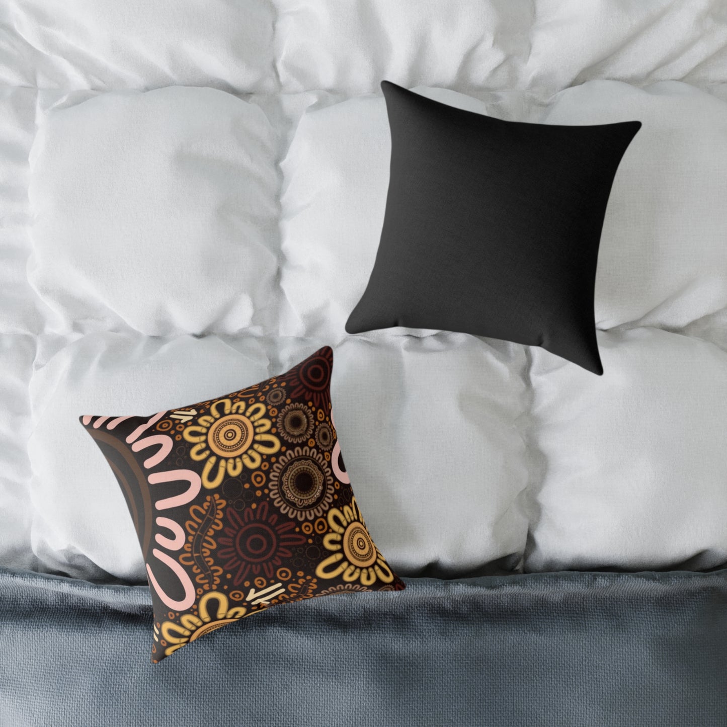 Square Poly Canvas Pillow - Country