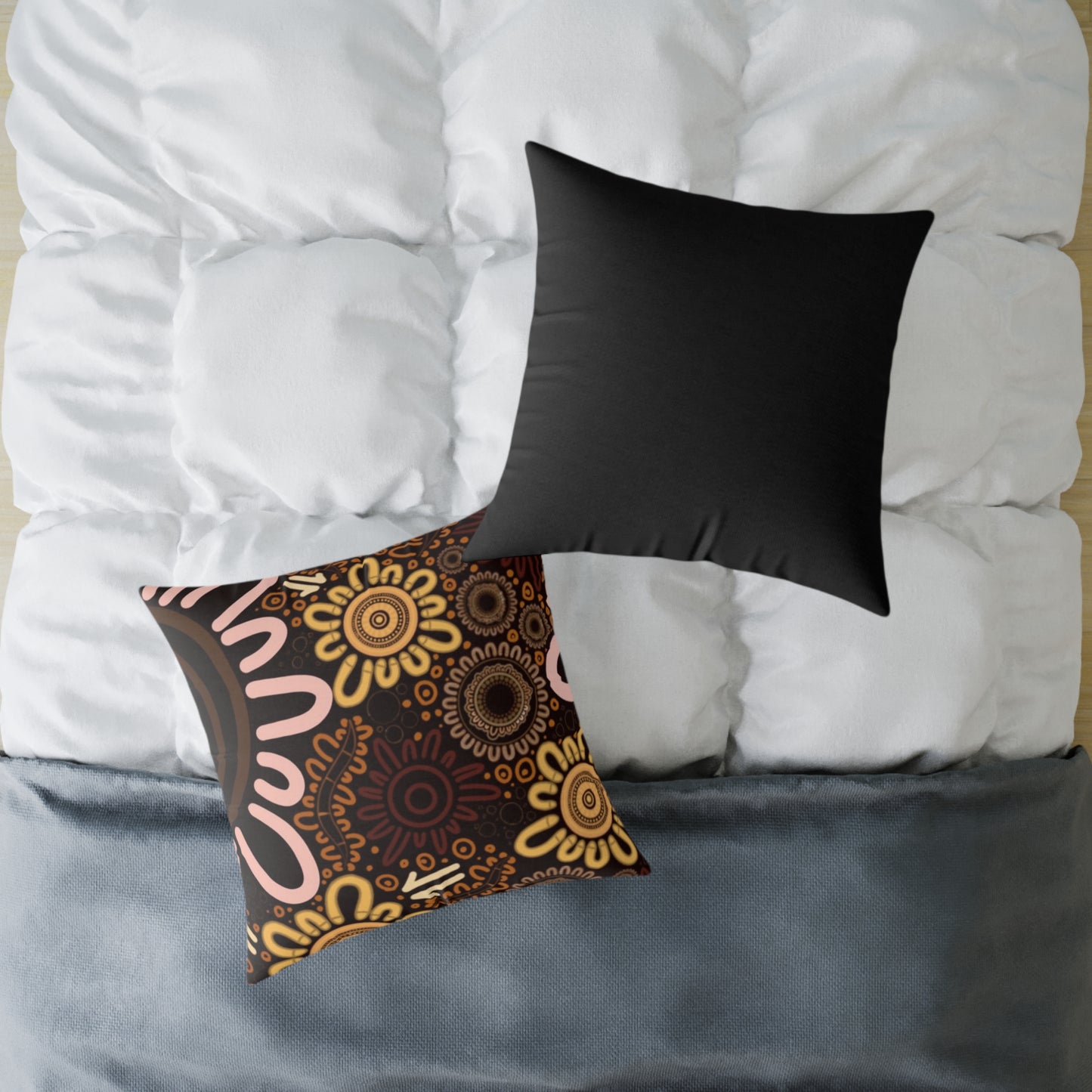 Square Poly Canvas Pillow - Country