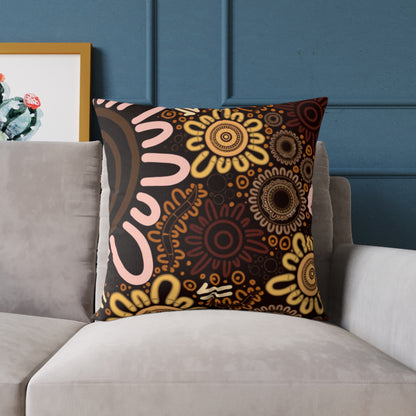 Square Poly Canvas Pillow - Country